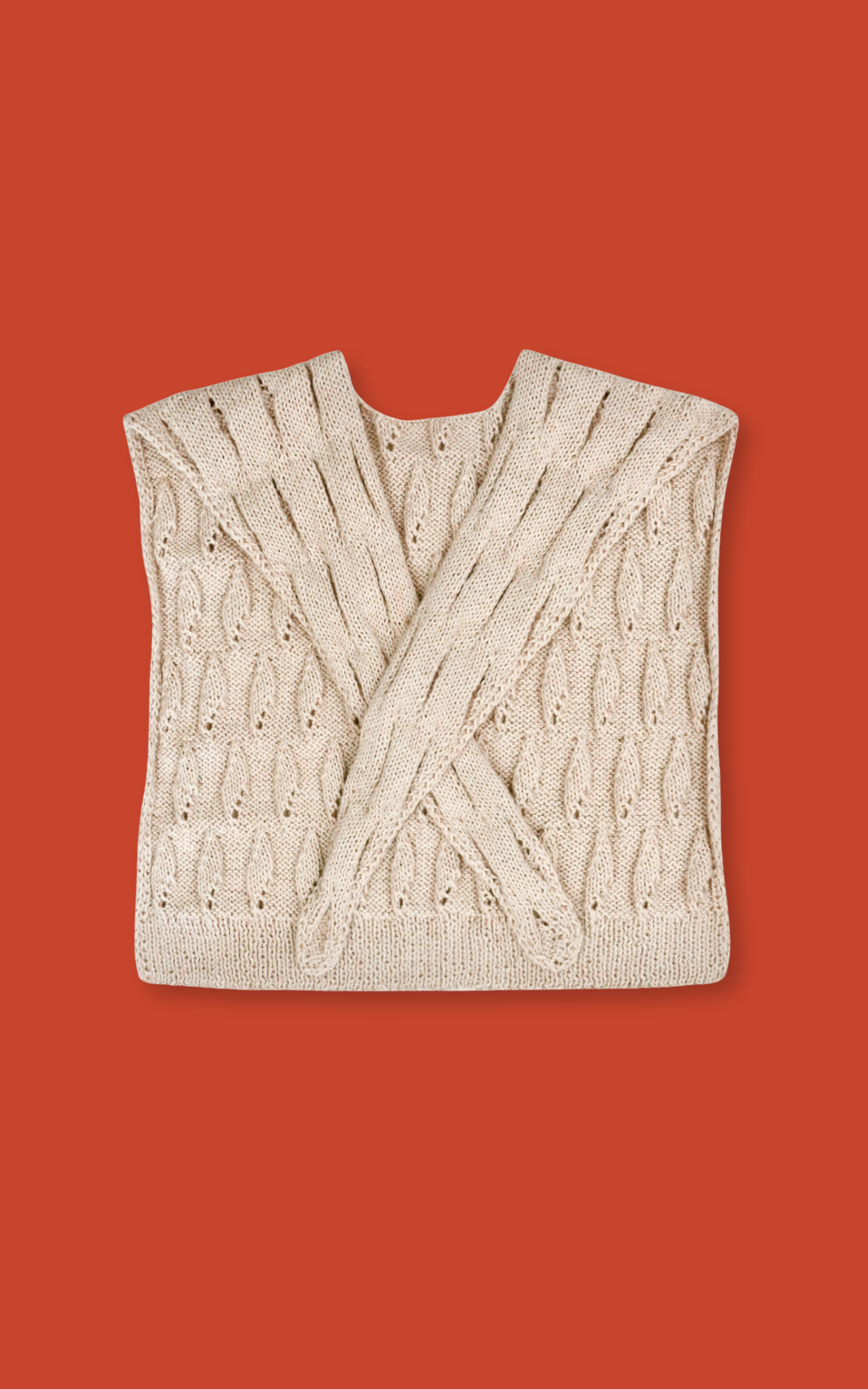 Teardrop Tie Shawl in Sand