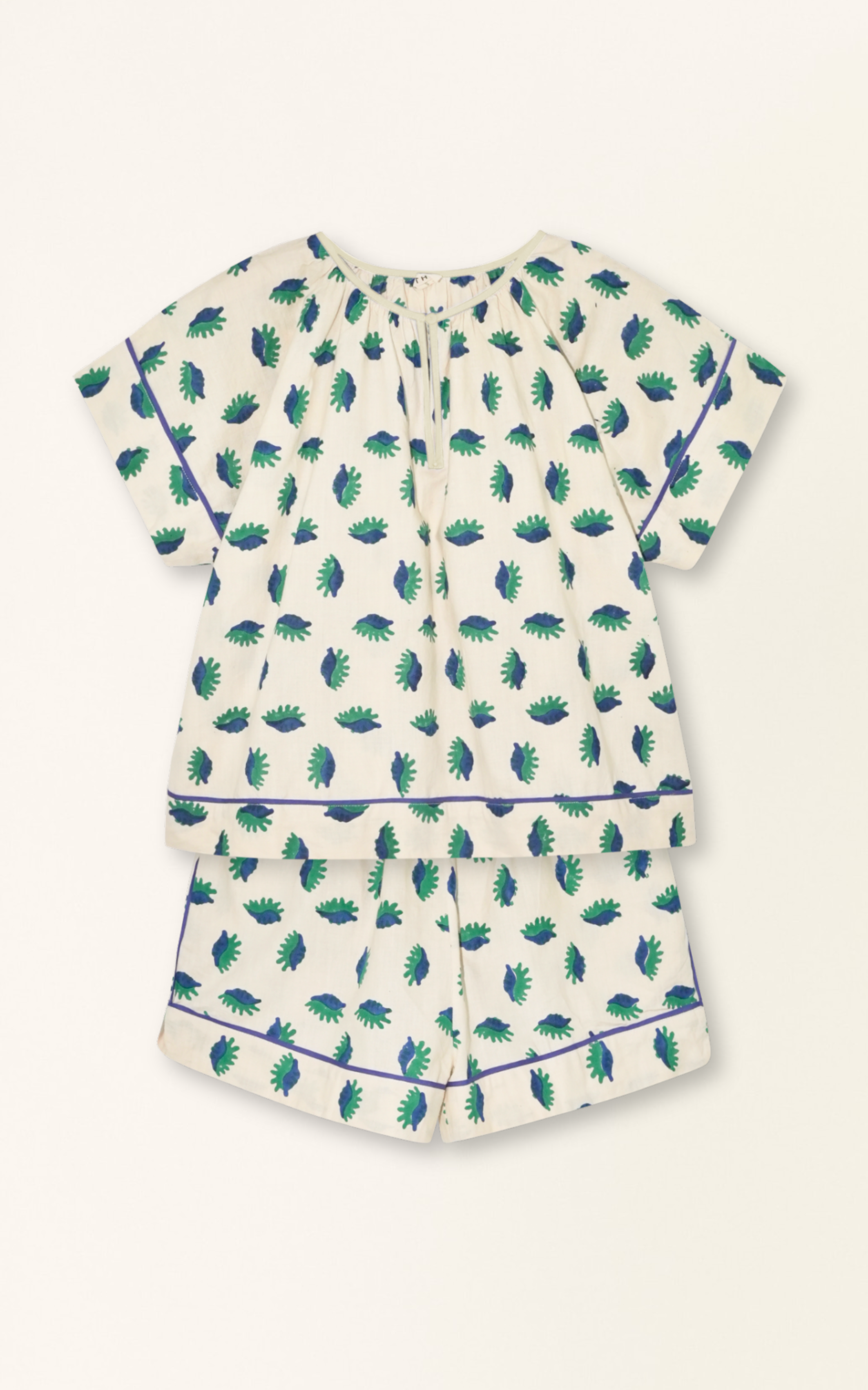 Pajama Short Set in Tide Pool (Ships early January)