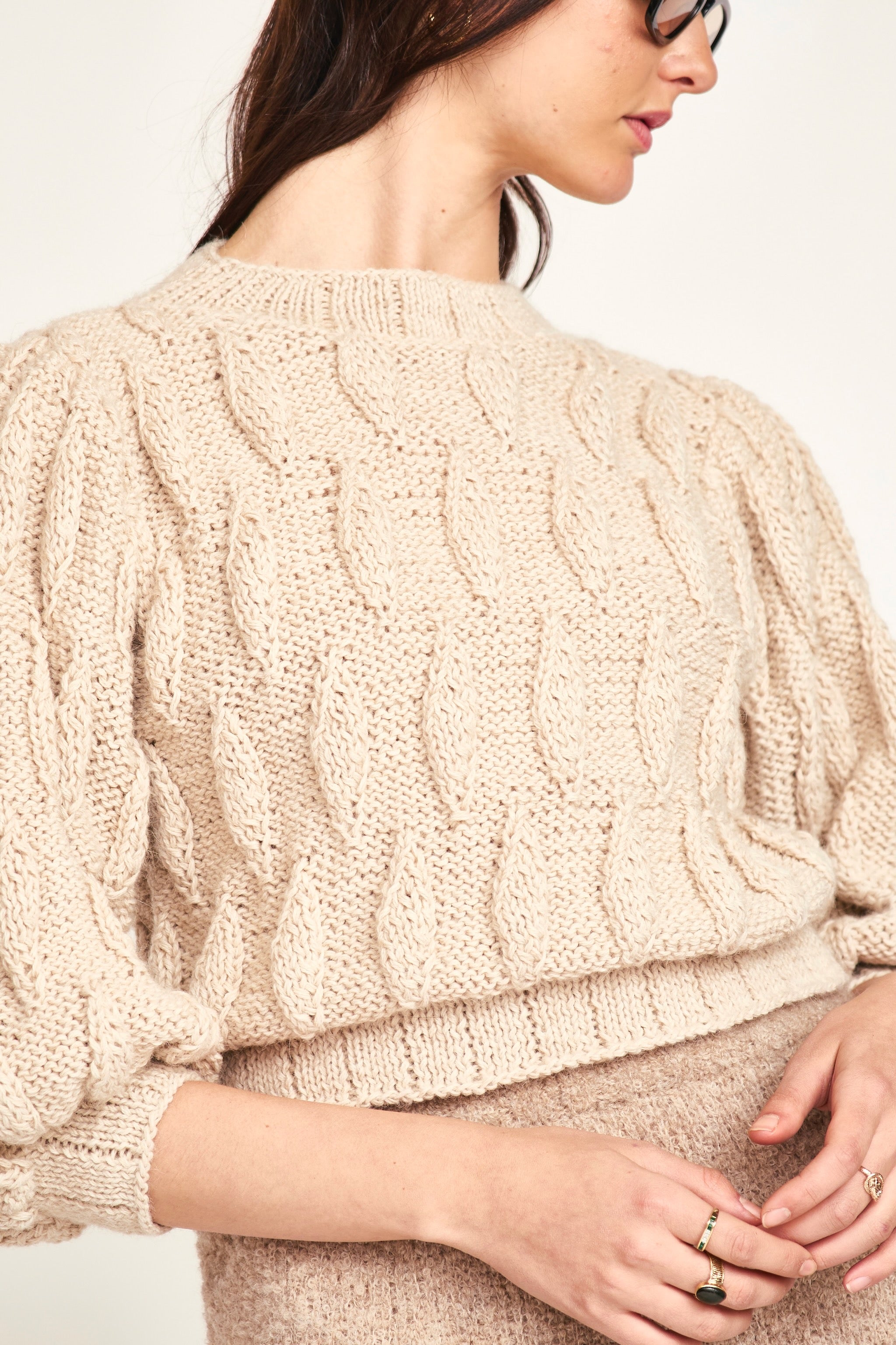Bavaria Teardrop Pullover in Sand
