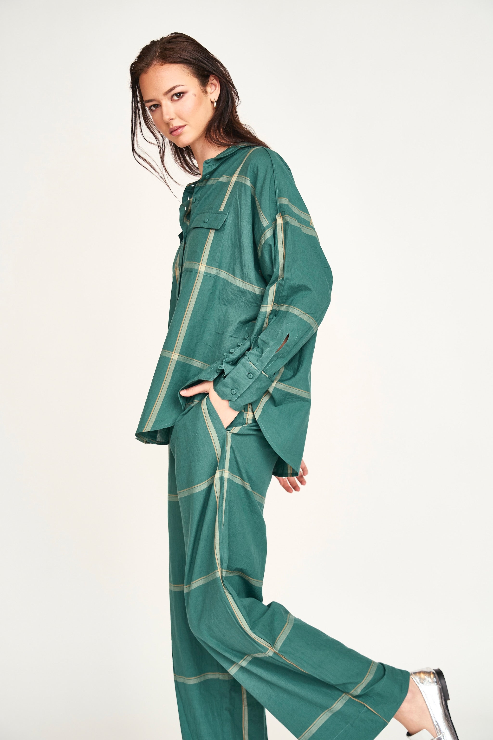 Baden Pant in Mallard Plaid