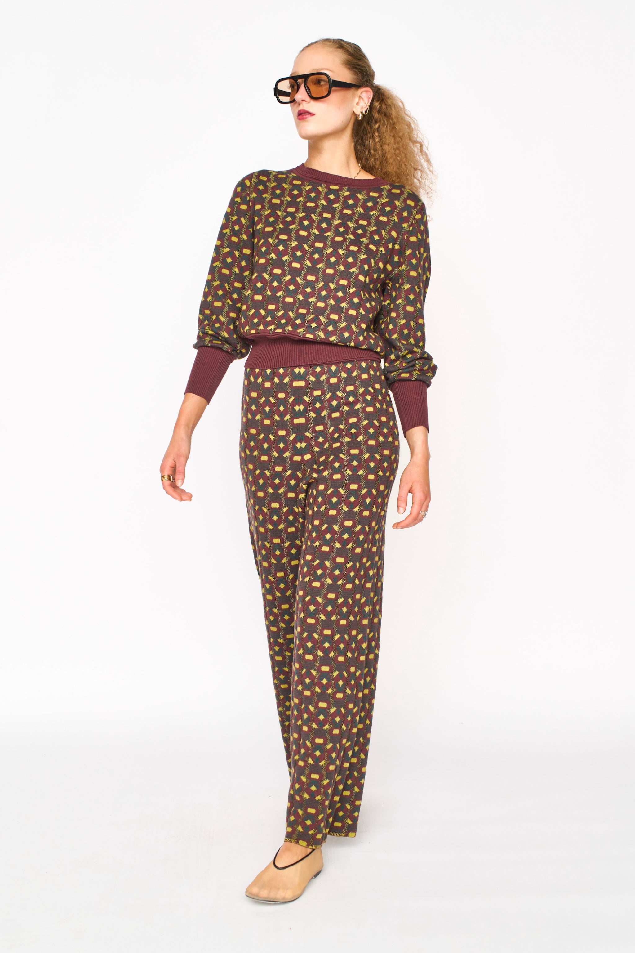 Bozeman Pullover in Baccara Coeur Jacquard