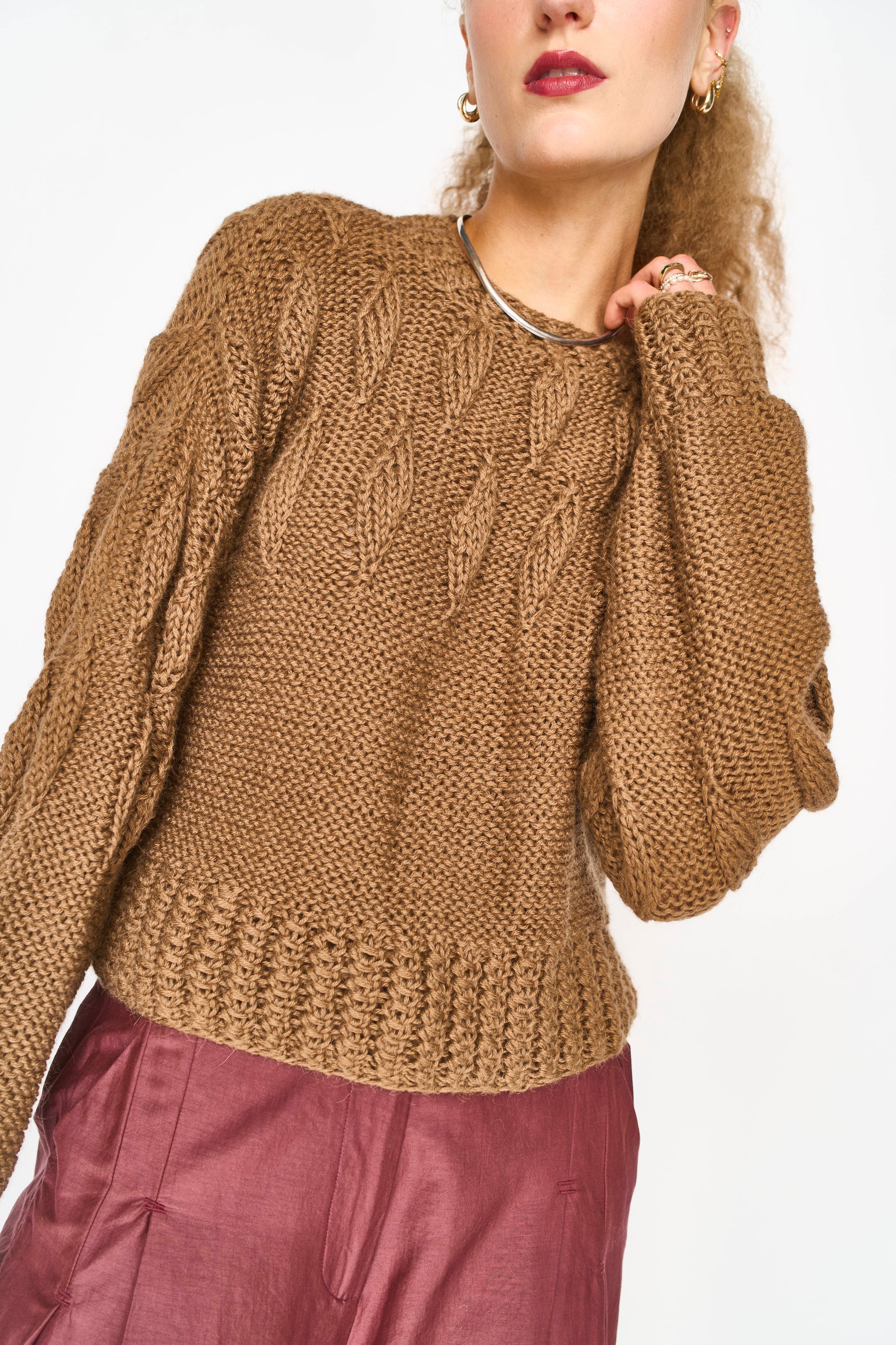Cusco Teardrop Pullover in Rust