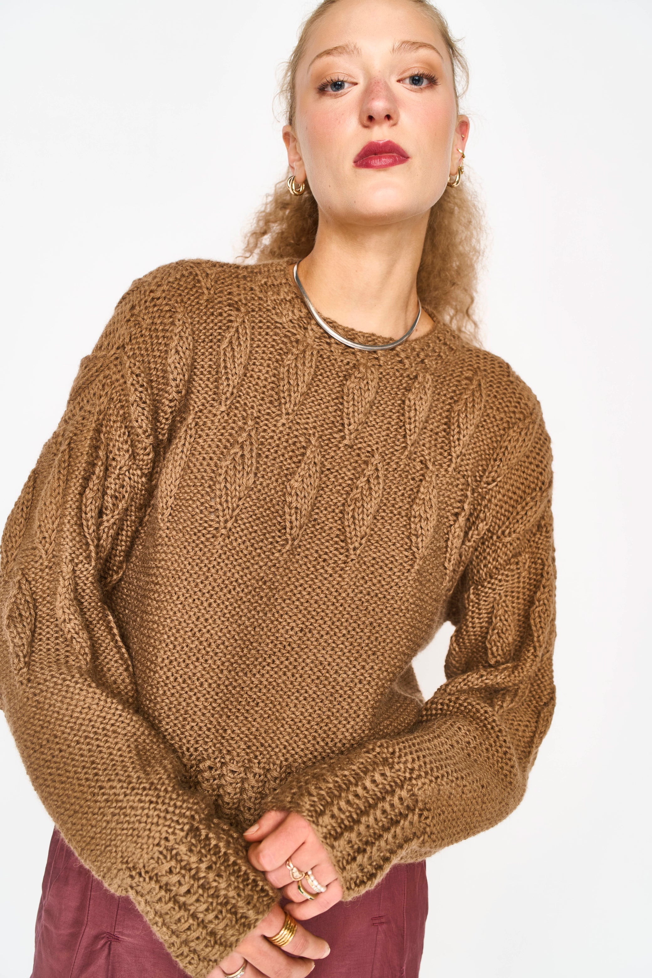 Cusco Teardrop Pullover in Rust