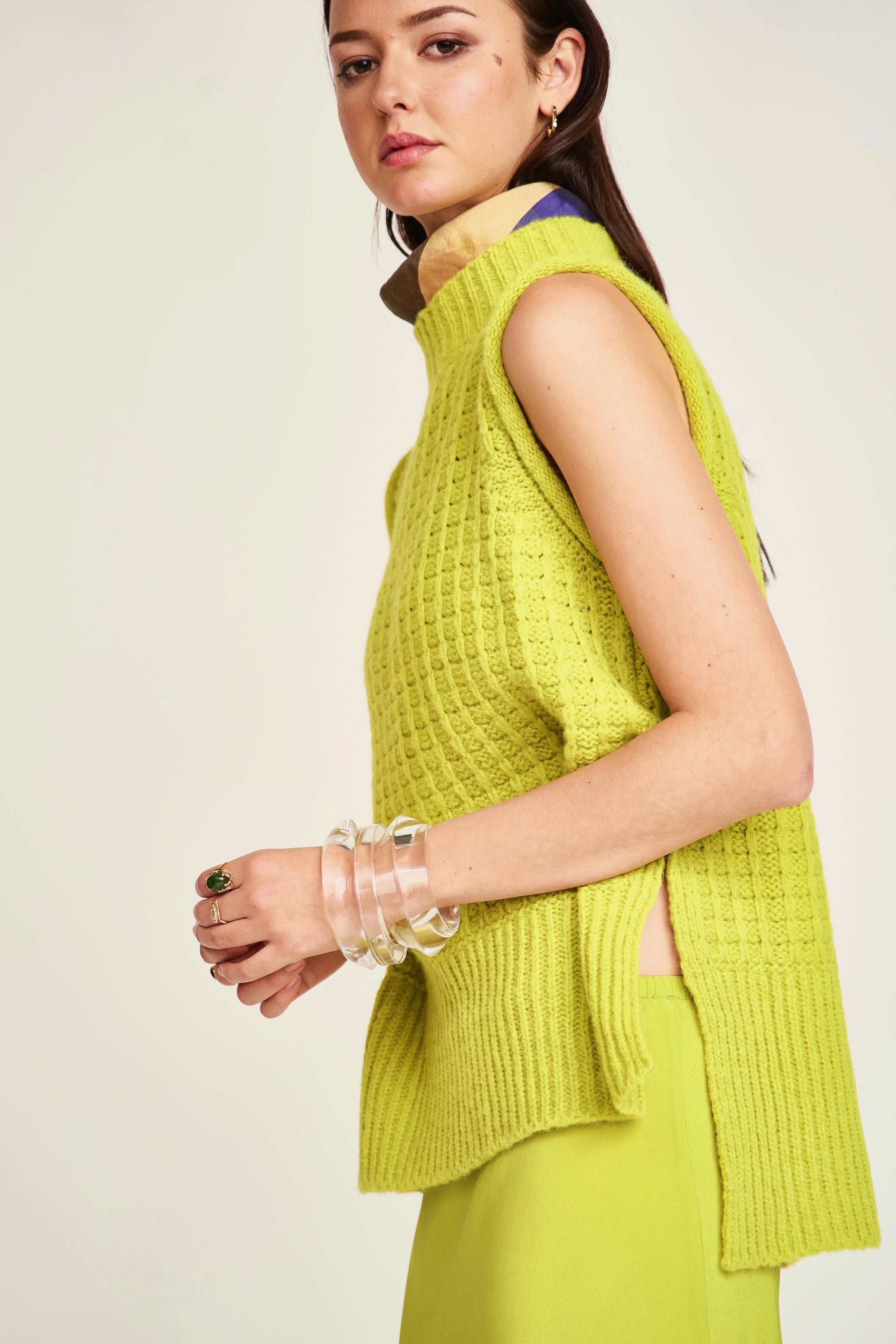 Aspen Sweater Vest in Citronelle