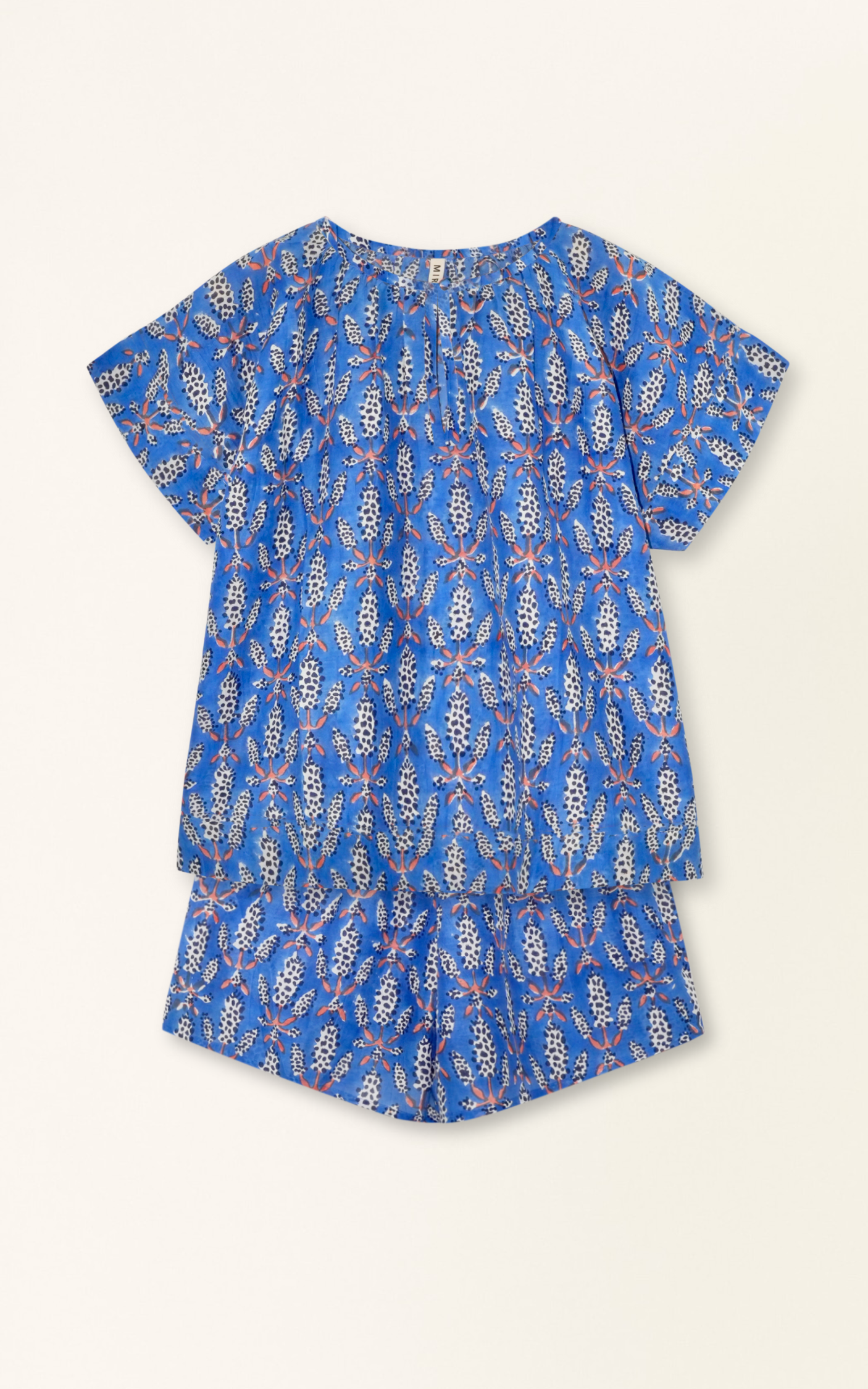 Pajama Tap Short Set in Bluebonnet (Ships early January)