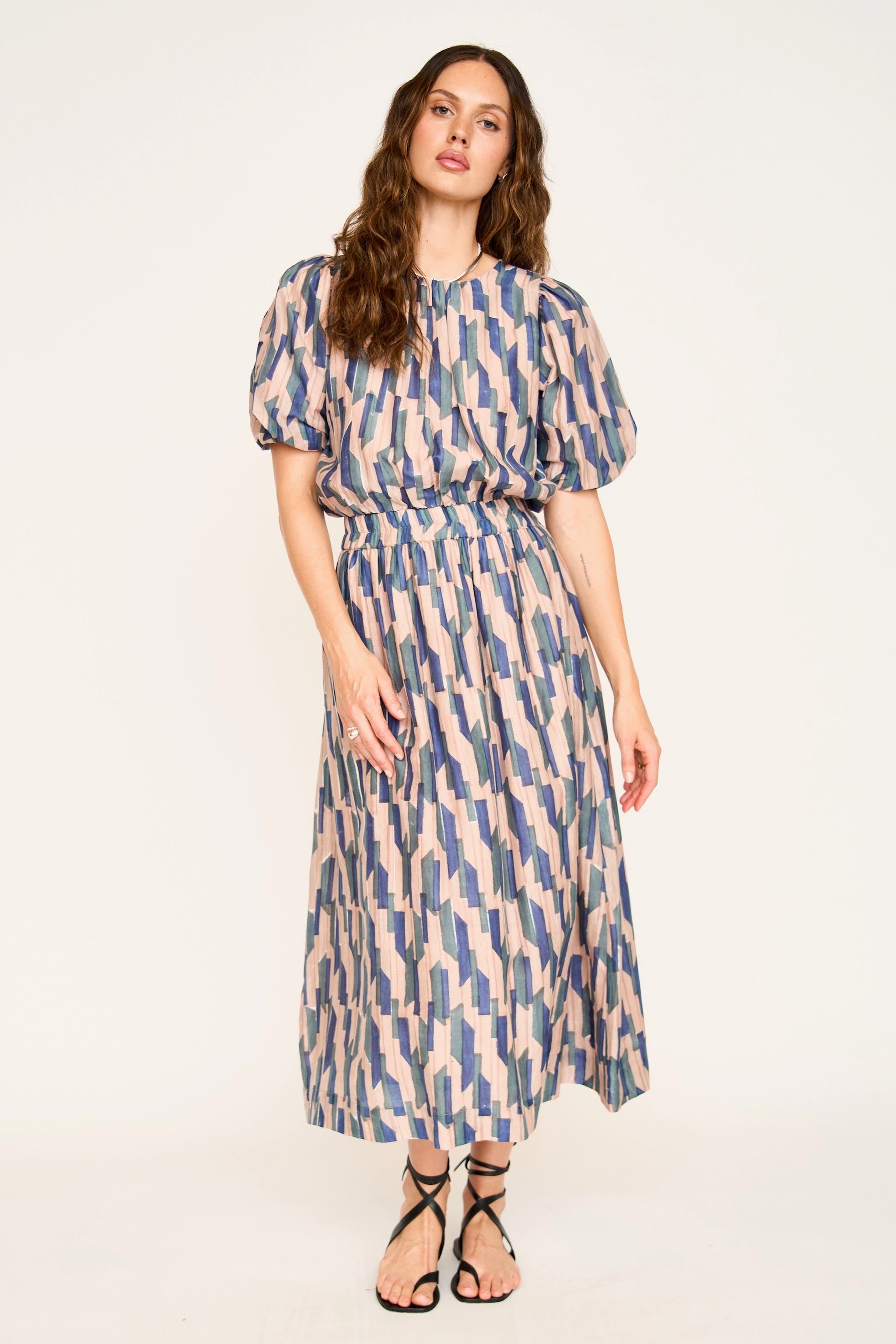 Verona Skirt in Cerulean Rainfall