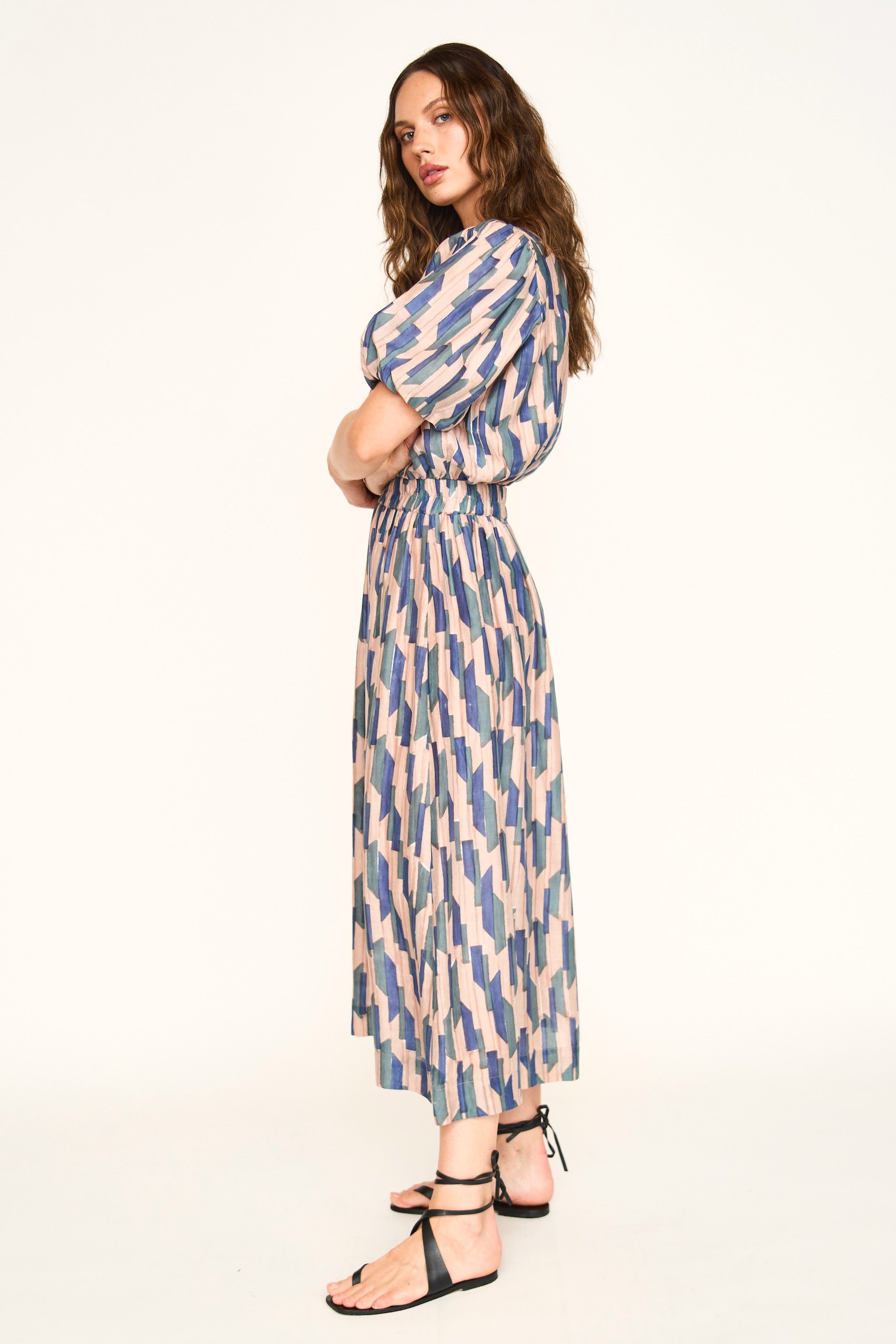 Verona Skirt in Cerulean Rainfall