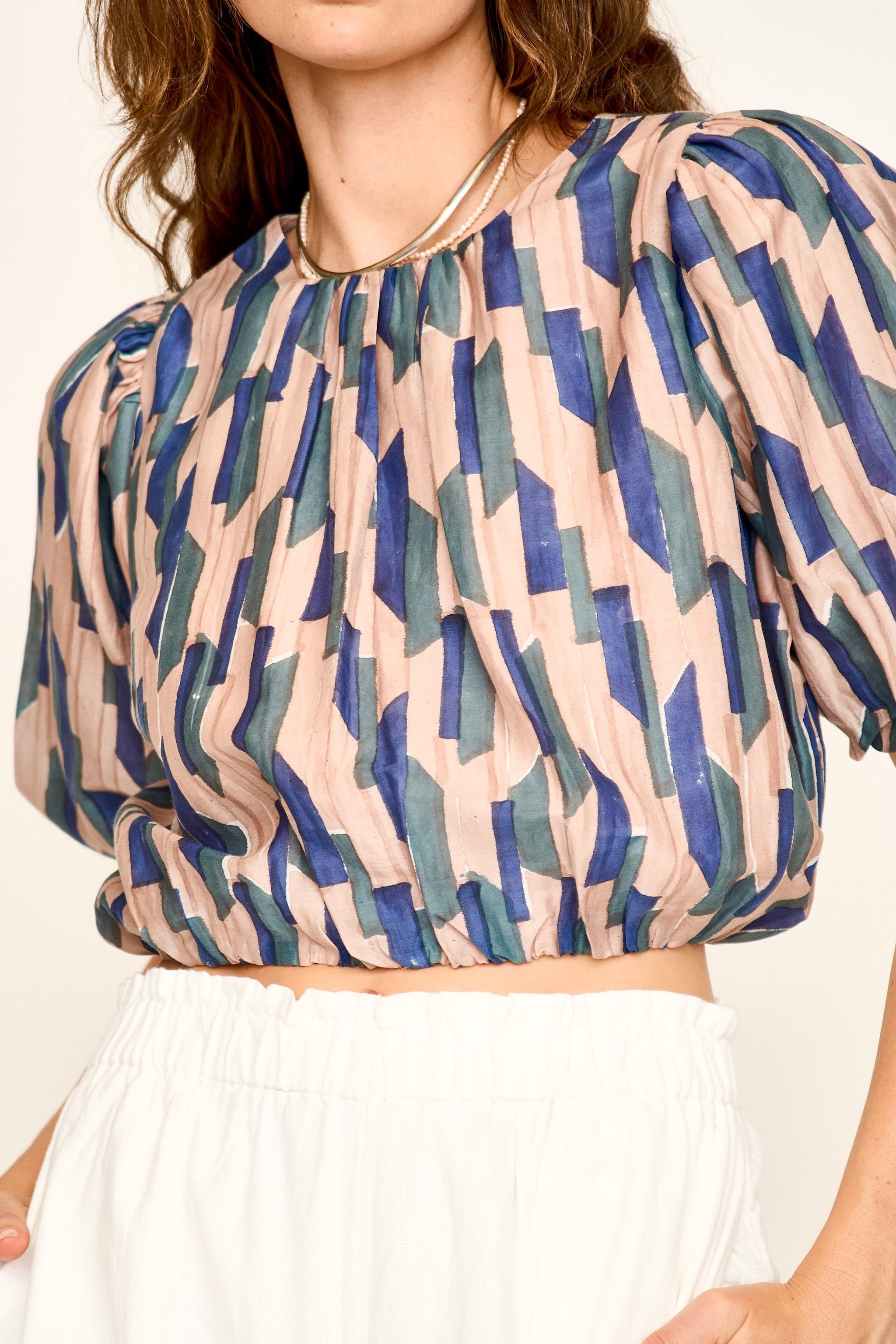 Andaman Bubble Top in Cerulean Rainfall