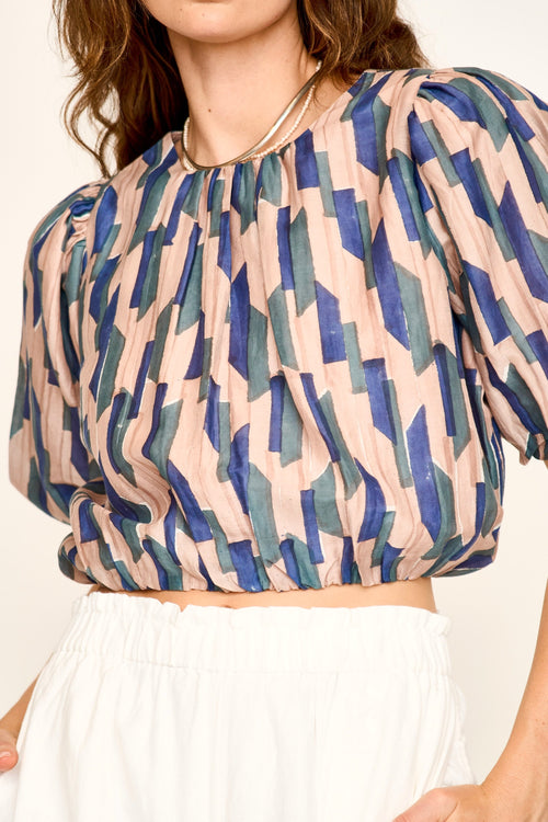 Andaman Bubble Top in Cerulean Rainfall