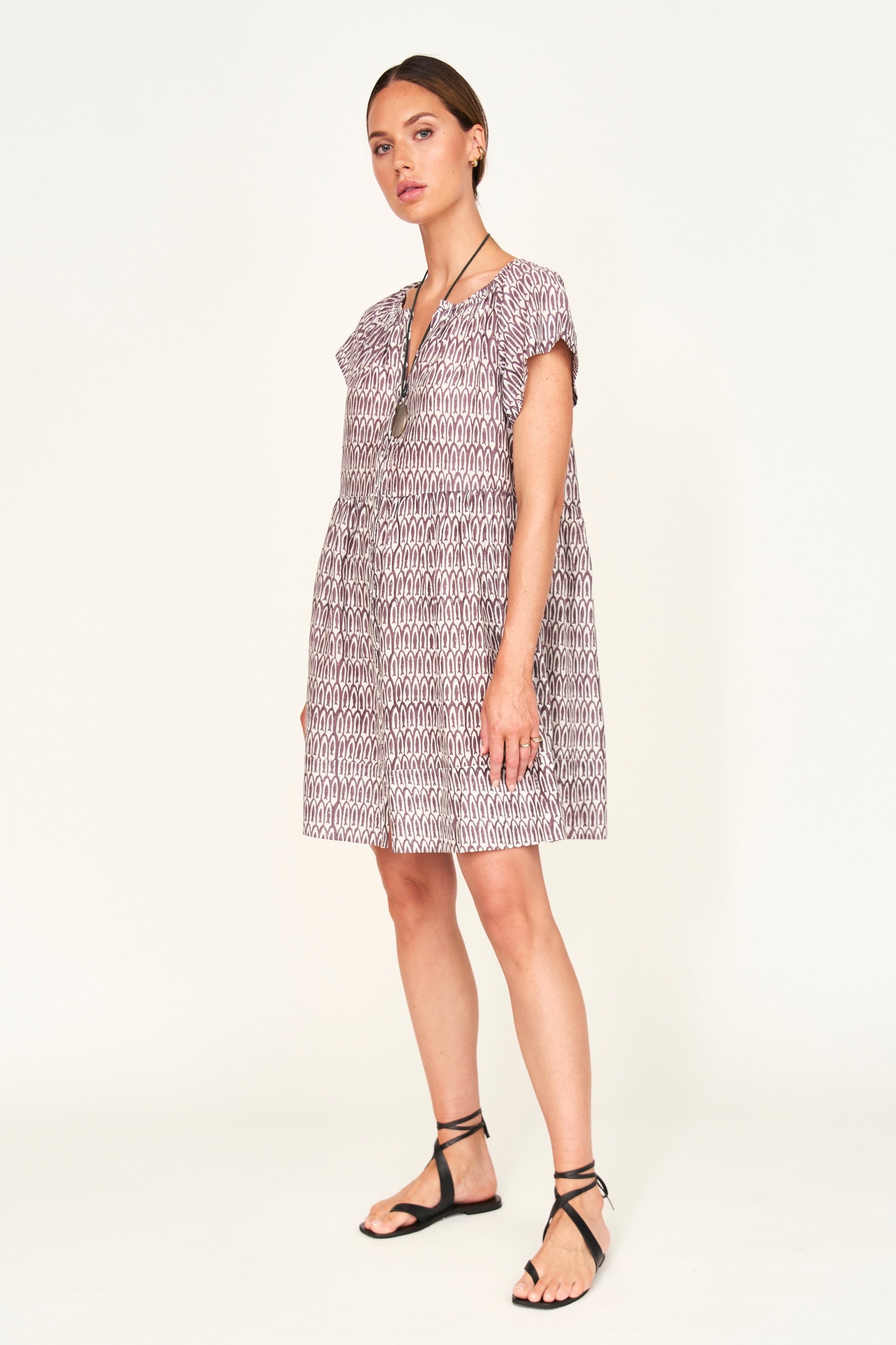 Vienna Dress in Grappa Minnow