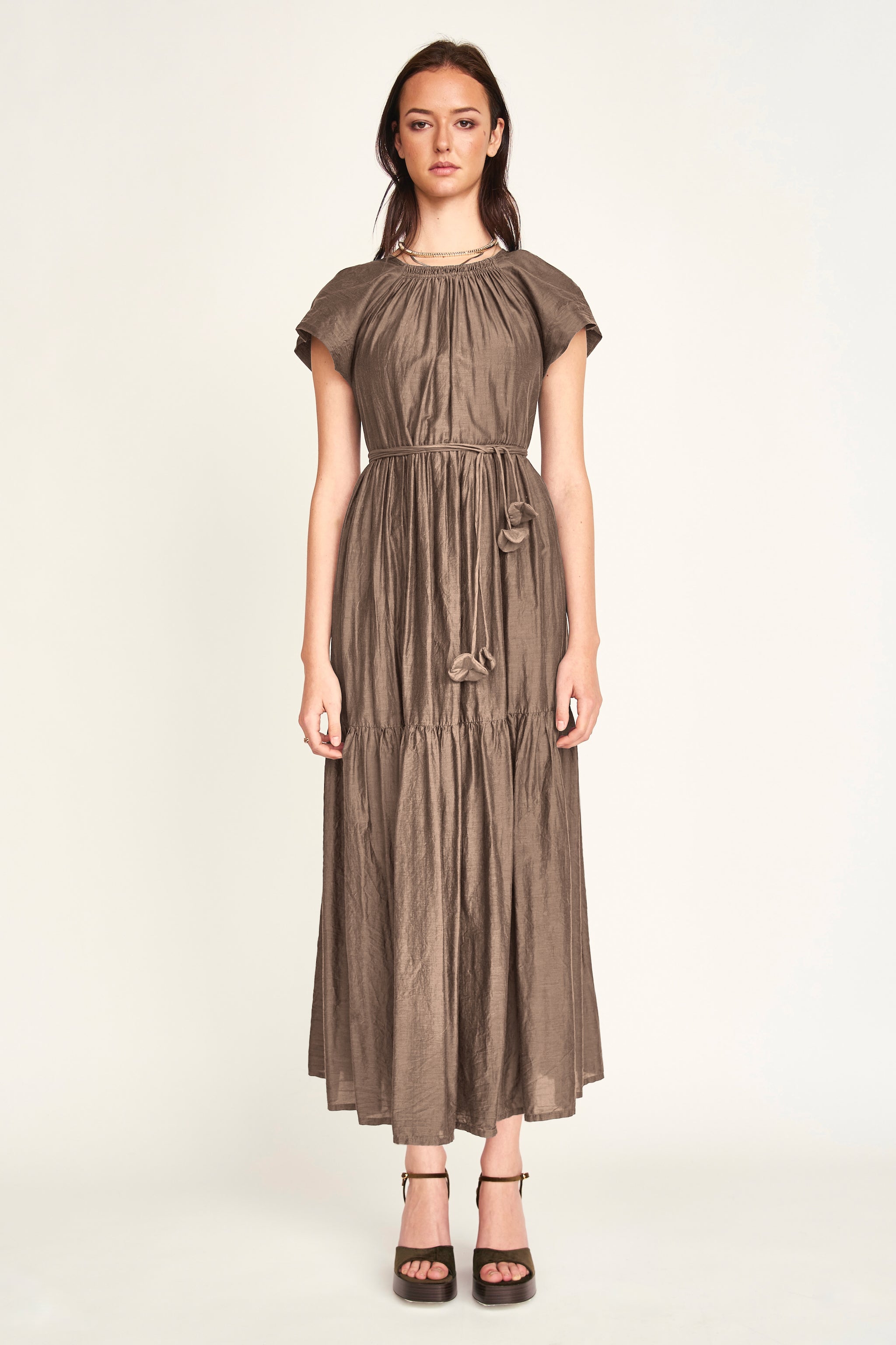 Vienna Maxi Dress in Walnut