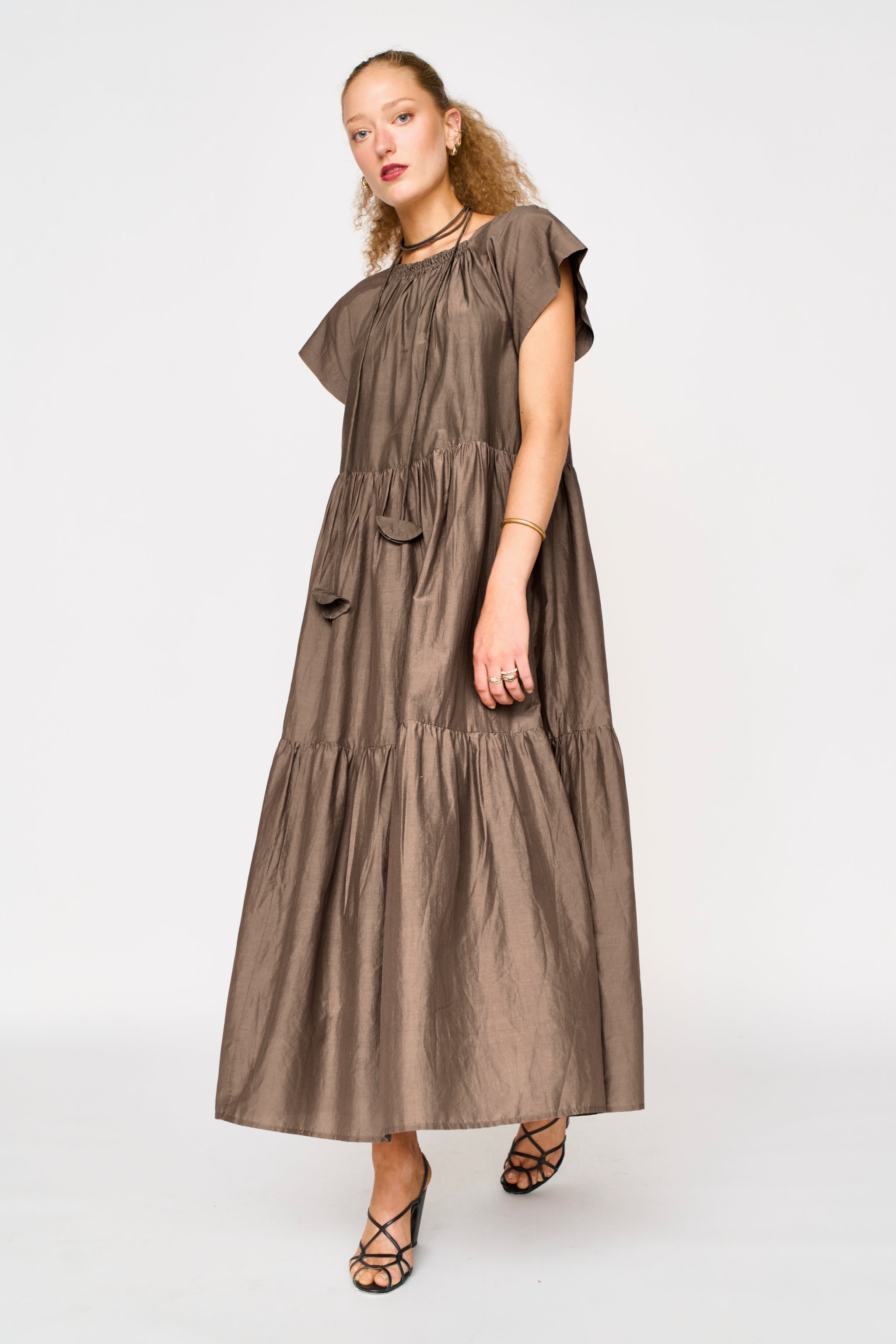 Vienna Maxi Dress in Walnut