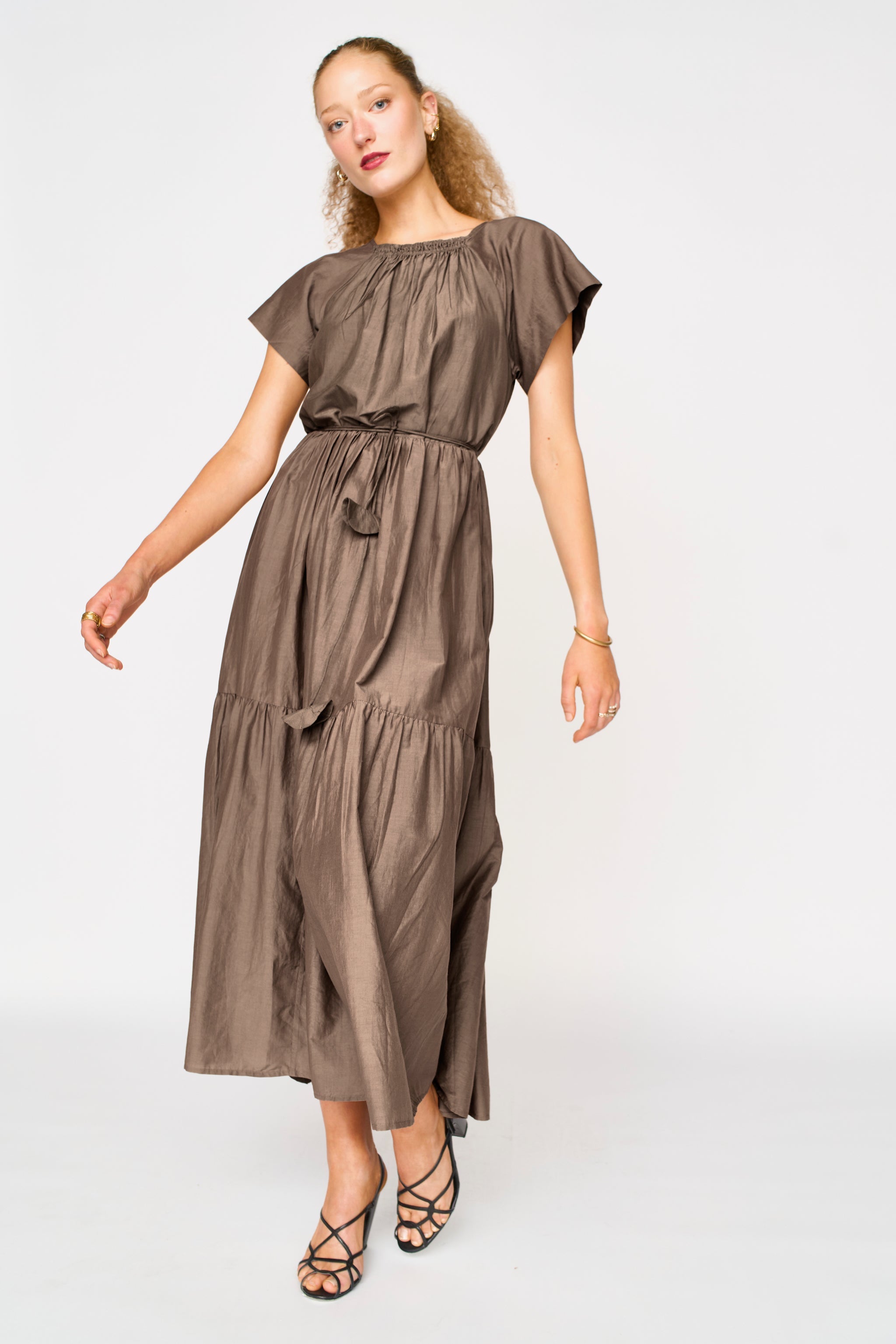 Vienna Maxi Dress in Walnut