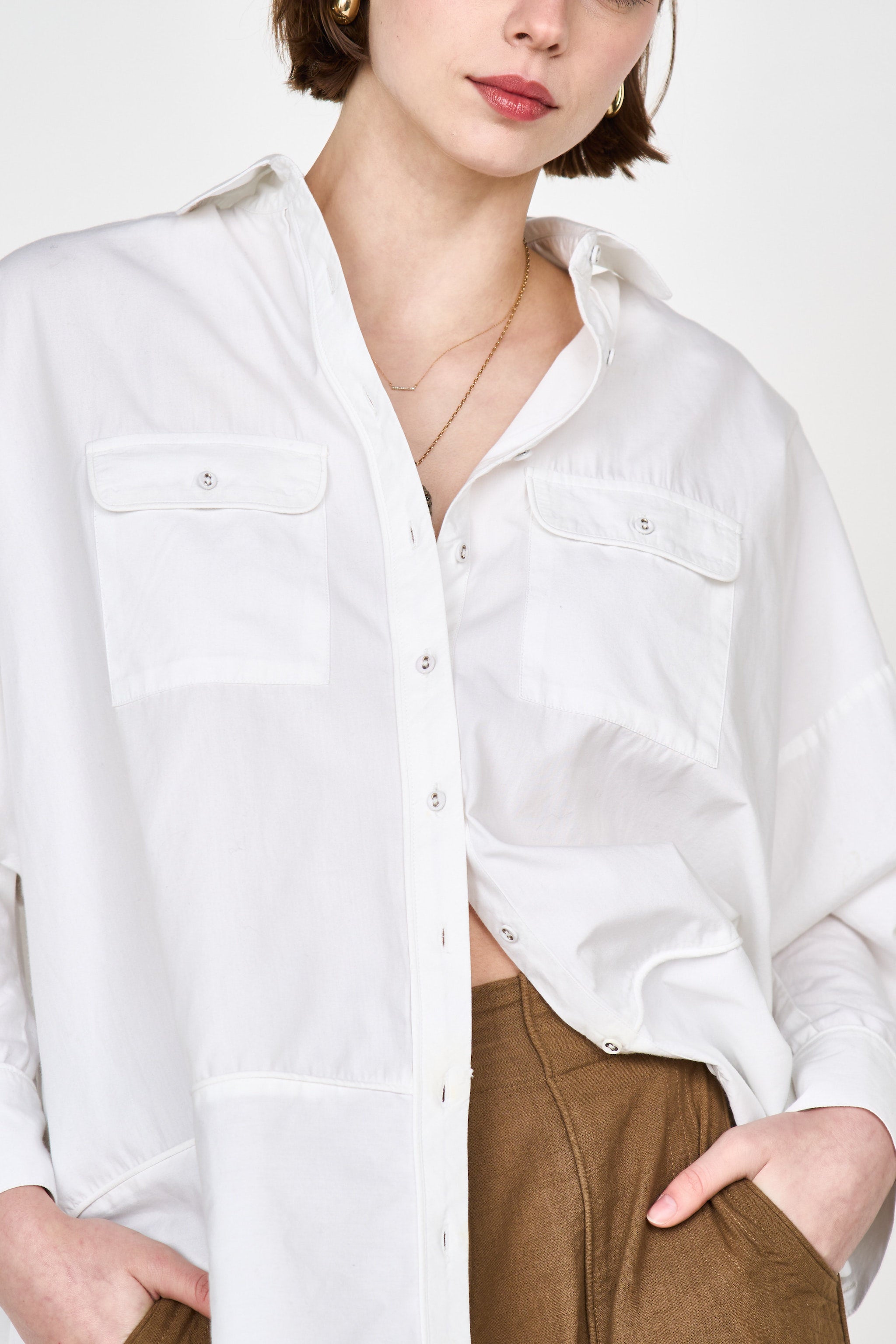 Kyoto Shirt in White Poplin