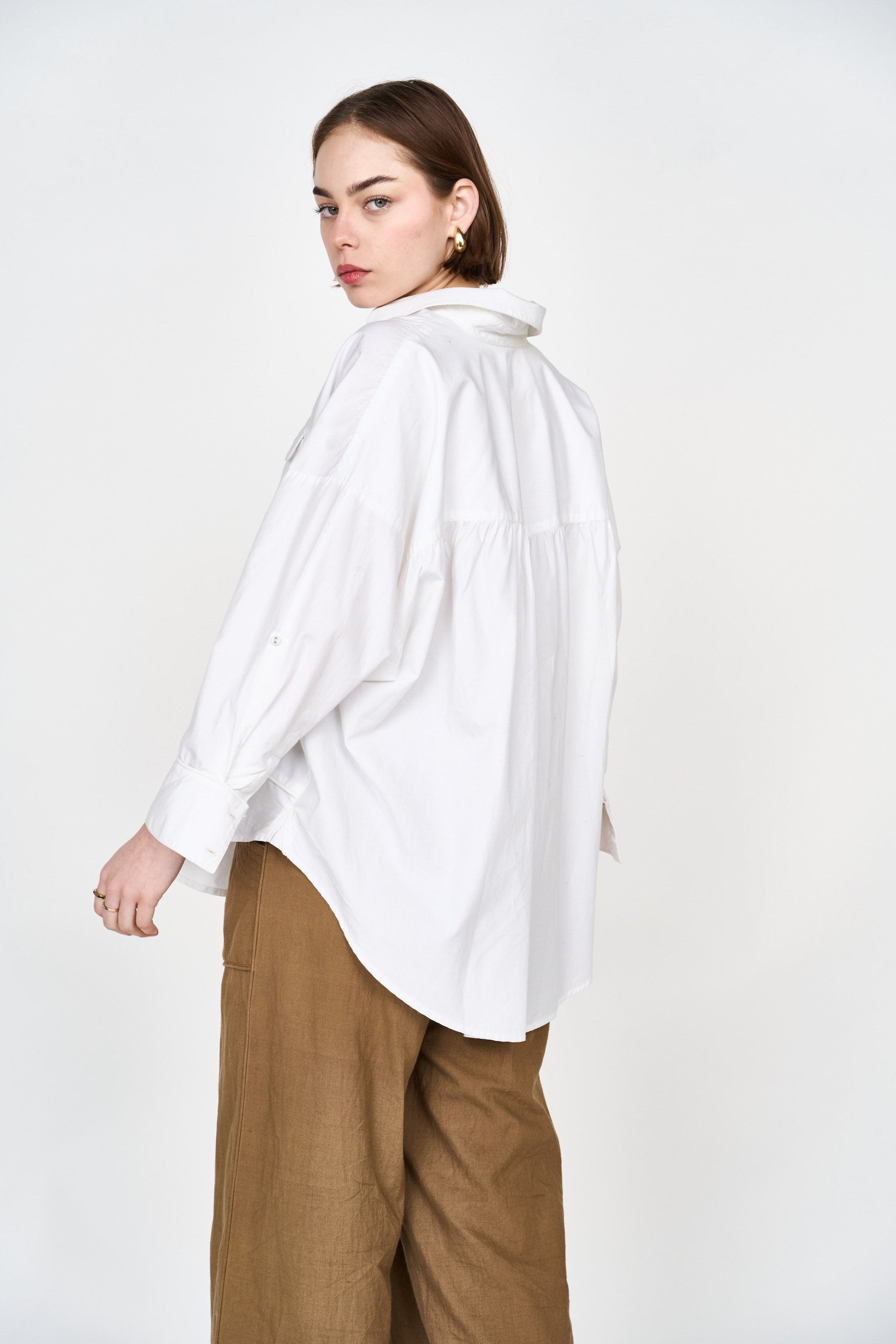 Kyoto Shirt in White Poplin