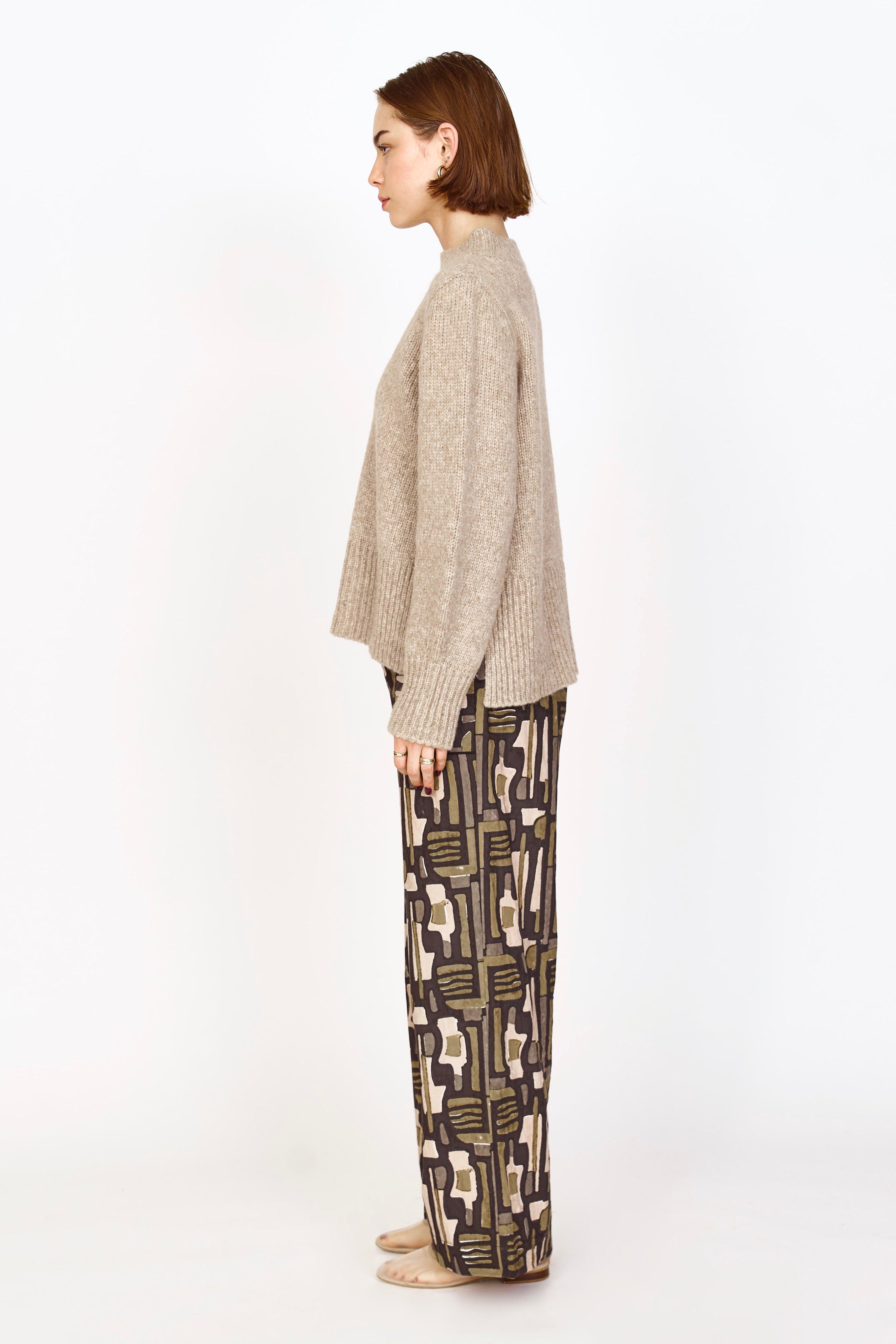 Aspen Open Side Pullover in Camel