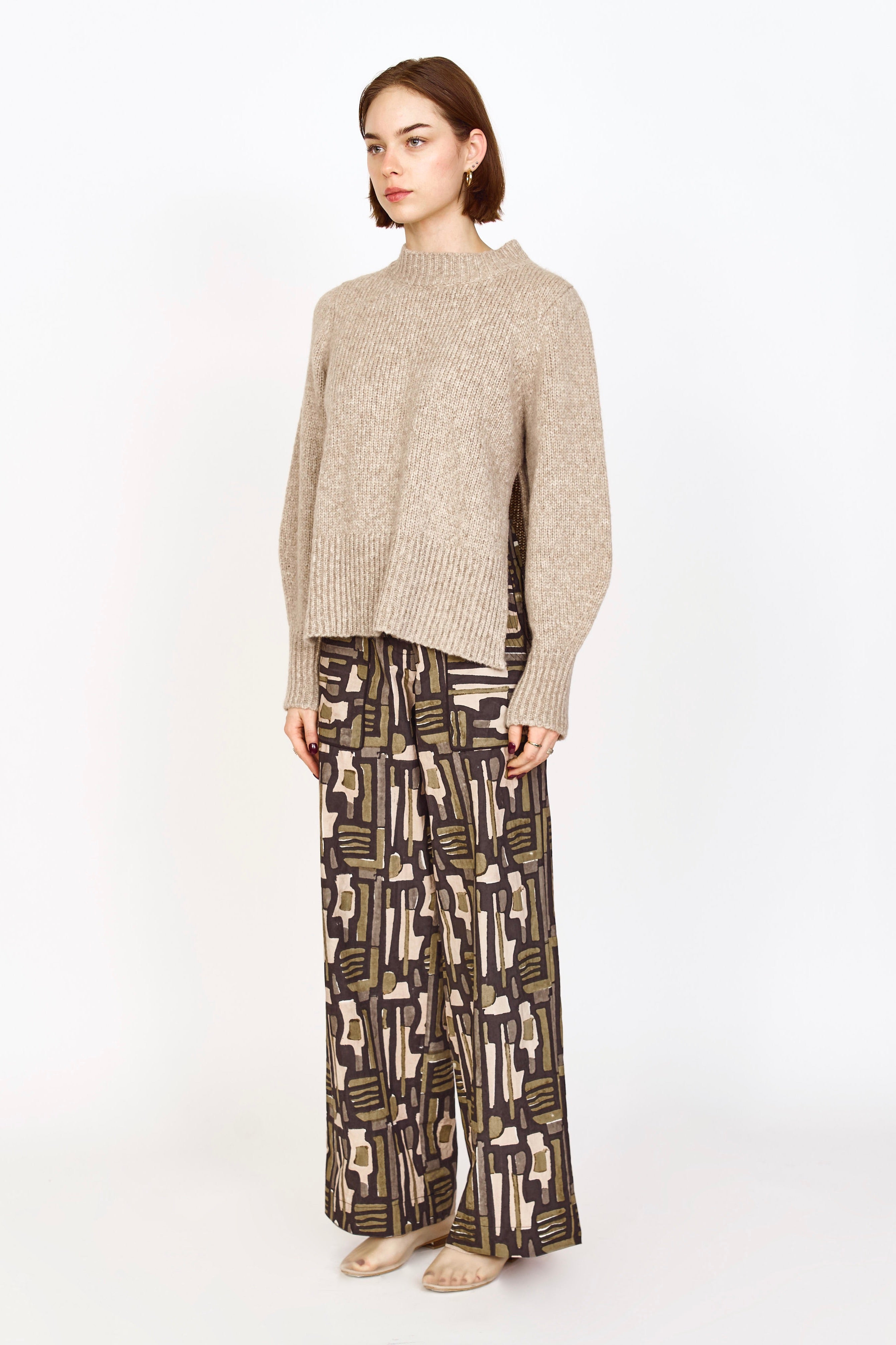 Aspen Open Side Pullover in Camel