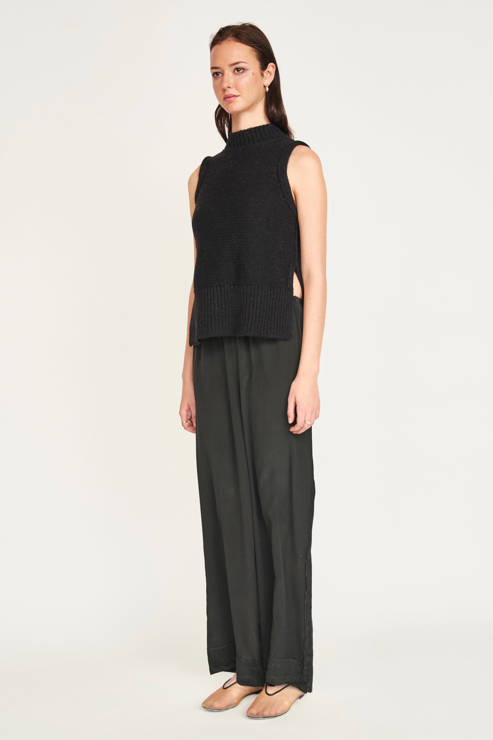 Baden Silk Pant in Black