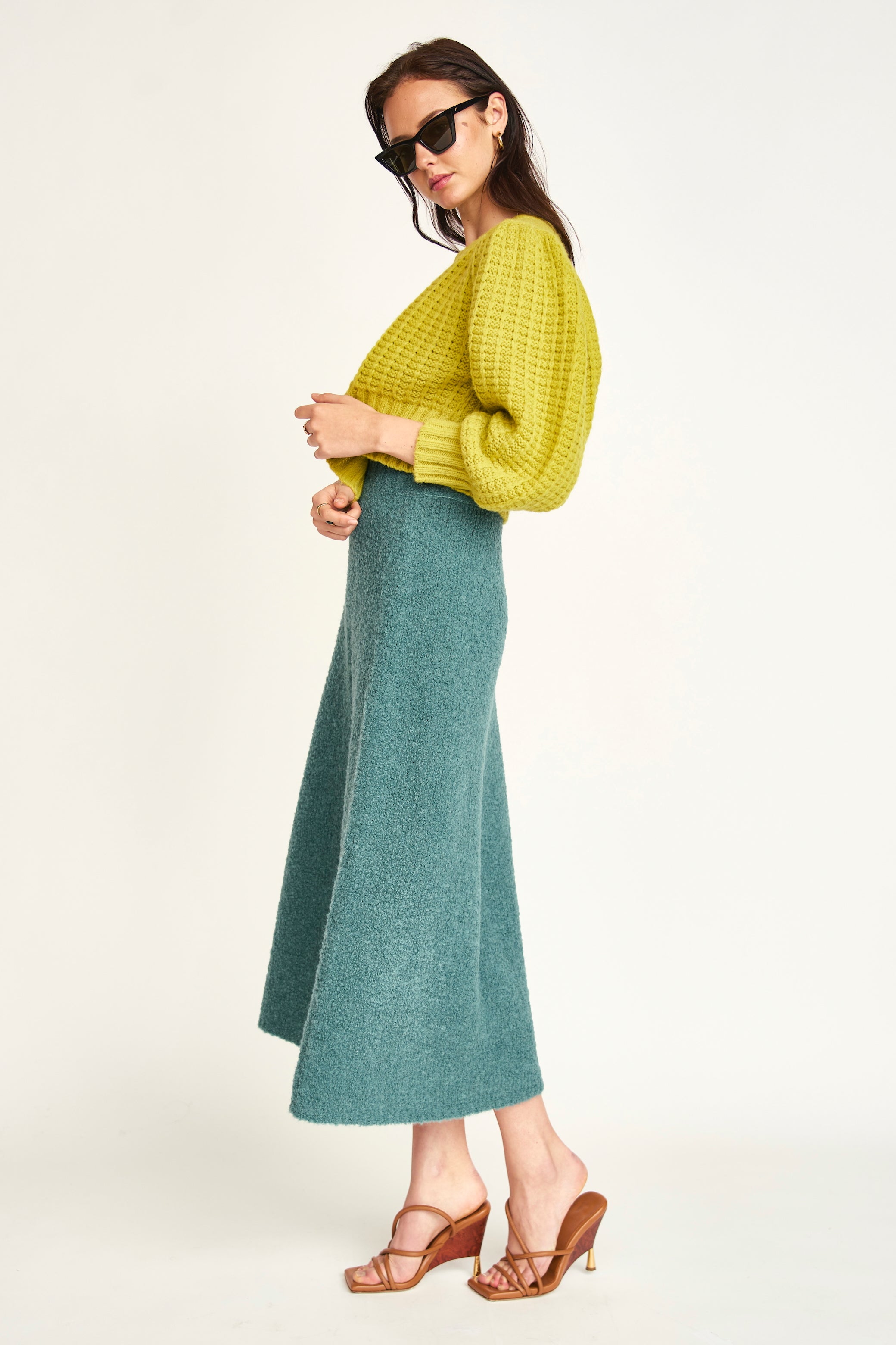 Estes Boucle Skirt in Spruce