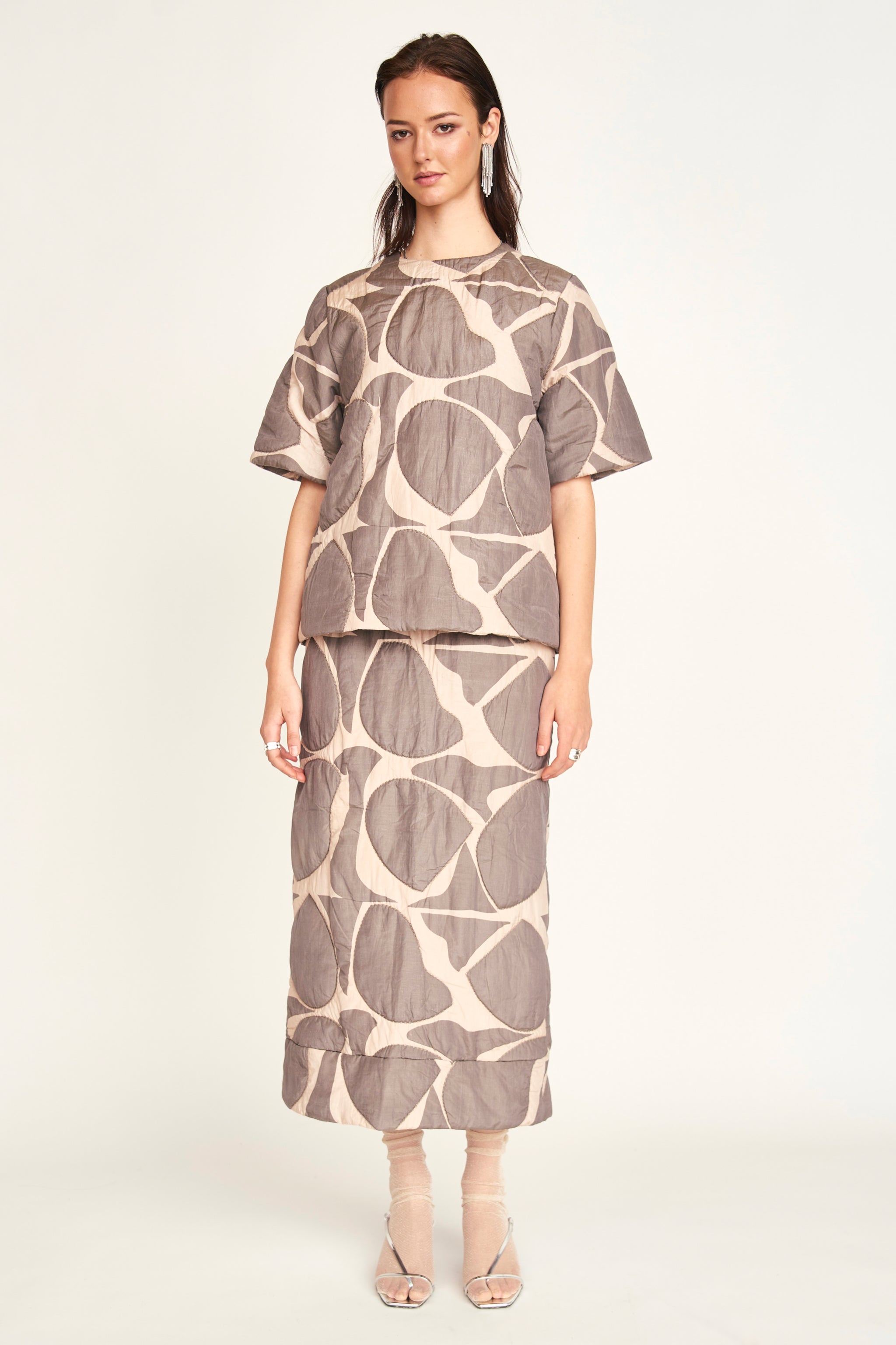 Lombok Skirt in Charcoal Jurassic