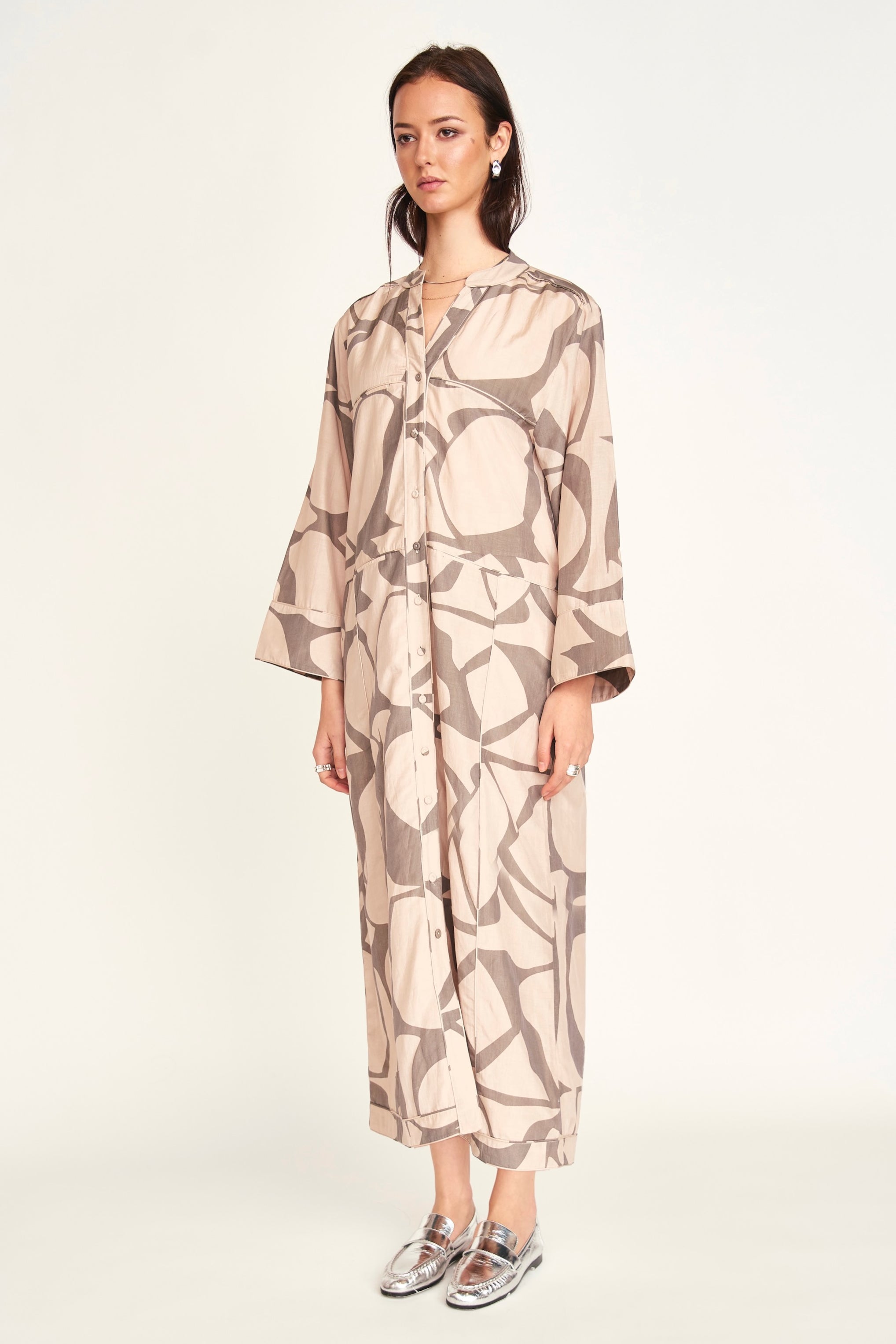 Malmo Dress in Putty Jurassic