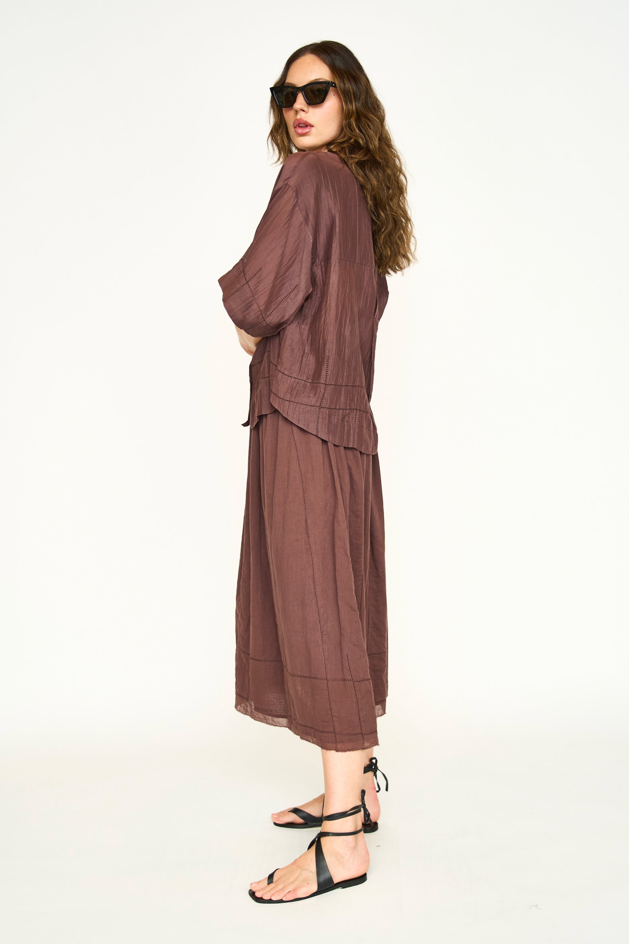 Kyoto Short Sleeved Shirt in Grappa