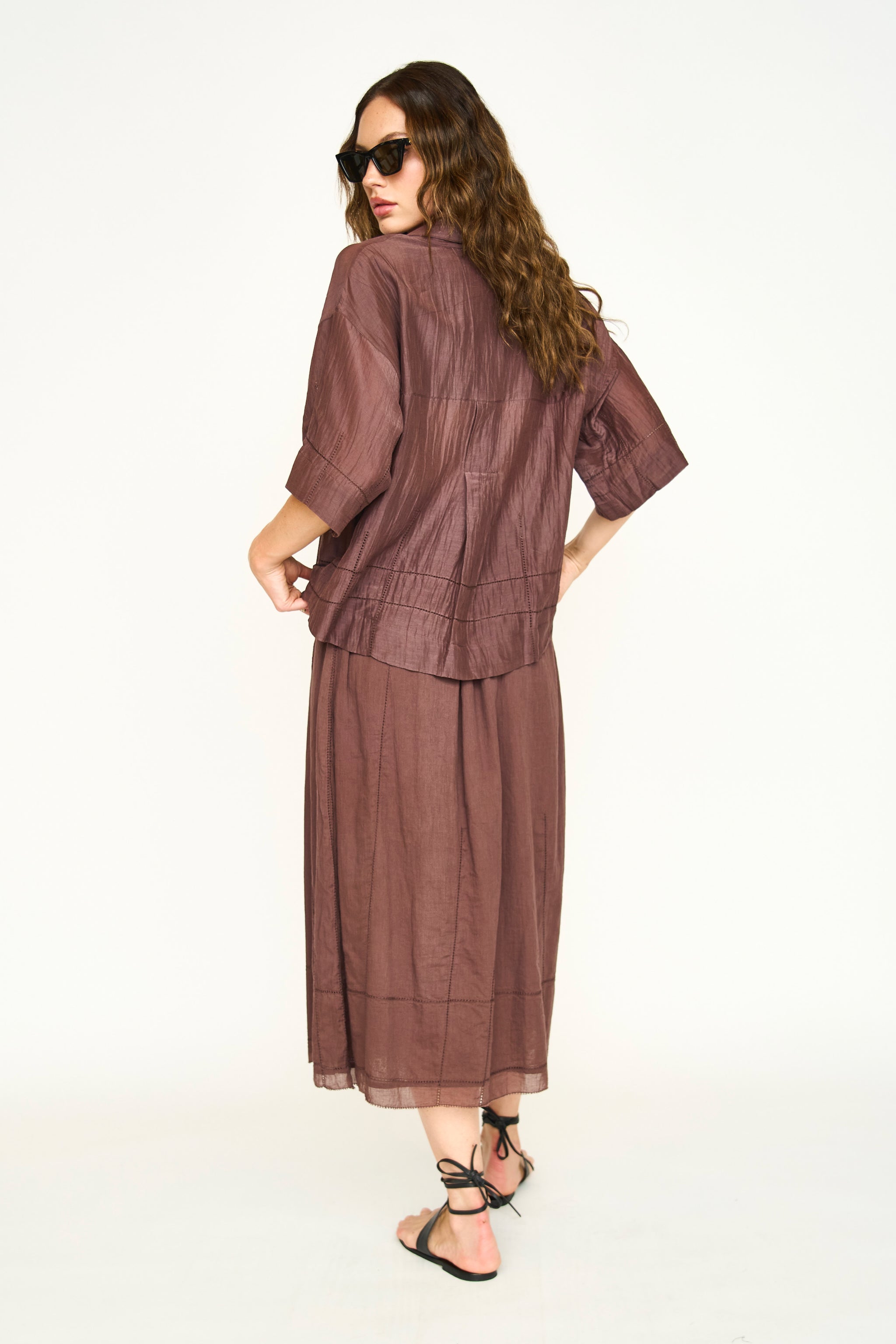 Kyoto Short Sleeved Shirt in Grappa