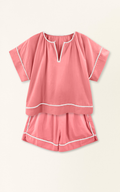Pajama Short Set in Roseate (Ships early January)