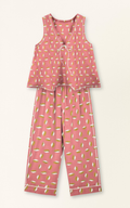 Pajama Pant & Camisole Set in Coral Reef (Ships early January)