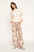 Yukon Quilted Sweatshirt in Ivory Jurassic Kantha