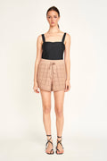 Petra Pointelle Knit Short in Mocha